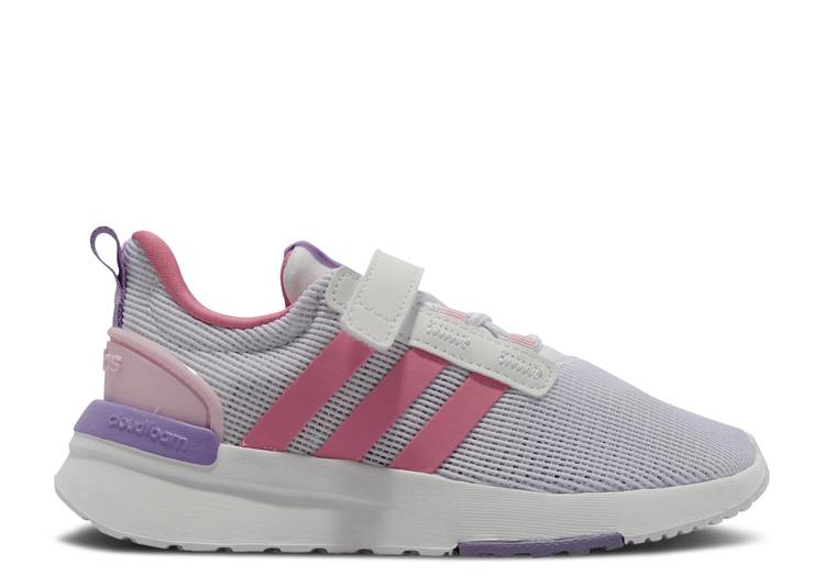 【 ADIDAS RACER TR21 LITTLE KID 'PURPLE ROSE PINK' / FOOTWEAR WHITE ROSE PINK PURPLE 】 アディダス ローズ 白色 ホワイト ピンク 紫 パープル ジュニア キッズ ベビー マタニティ スニーカー|スニケス