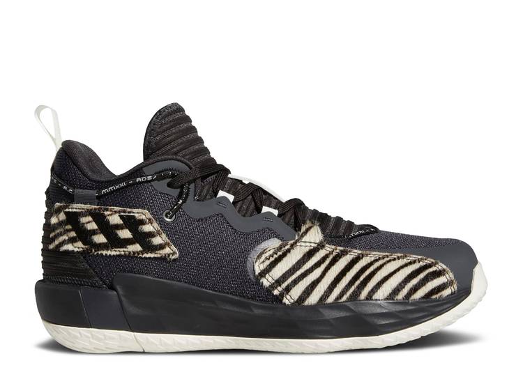 【 ADIDAS DAME 7 EXTPLY \u0027ZEBRA\u0027 / CARBON CORE WHITE CORE BLACK 】 アディダス 炭素 中核グループ 白いこと 白いこと 黒いこと 黒いこと スニーカー メンズ