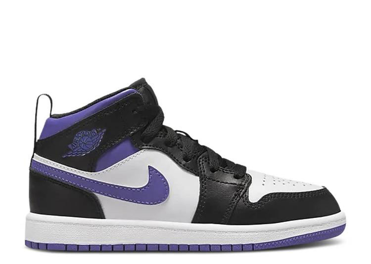 【 AIR JORDAN JORDAN 1 PS 'DARK IRIS' / BLACK DARK IRIS WHITE 】 ナイキ 黒色 ブラック 白色 ホワイト エアジョーダン ジュニア キッズ ベビー マタニティ スニーカー｜スニケス