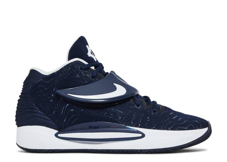 【 NIKE KD 14 TB 'COLLEGE NAVY' / COLLEGE NAVY BLACK WHITE 】 カレッジ 紺色 ネイビー 黒色 ブラック 白色 ホワイト スニーカー メンズ ナイキ|スニケス