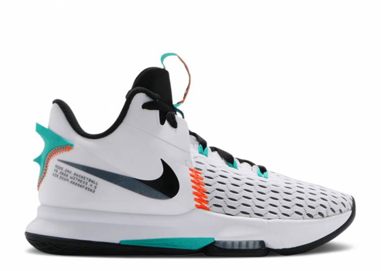 【 NIKE LEBRON WITNESS 5 EP \u0027CLEAR JADE\u0027 / WHITE CLEAR JADE TOTAL ORANGE 】 レブロン 白いこと 白いこと 翡翆 ジェード 橙 オレンジ色 ウィットネス スニーカー メンズ ナイキ