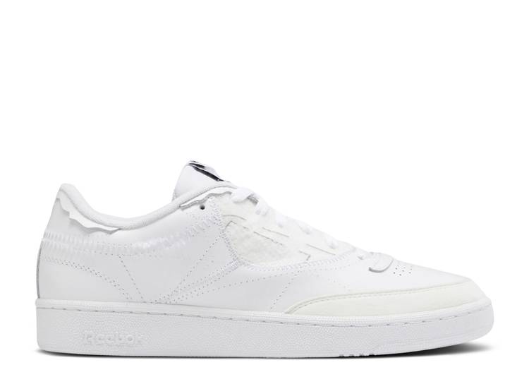 【 REEBOK MAISON MARGIELA X CLUB C \u0027MEMORY OF - WHITE\u0027 / FOOTWEAR WHITE BLACK FOOTWEAR 】 リーボック 野球クラブ 白いこと 白いこと 黒いこと 黒いこと スニーカー メンズ