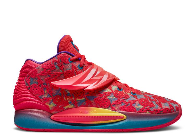 【 NIKE KD 14 \u0027RON ENGLISH 3\u0027 / SIREN RED YELLOW STRIKE FIERCE 】 赤 赤いこと 黄味がかった 黄色 ストライク \u0027ロンイングリッシュ スニーカー メンズ ナイキ