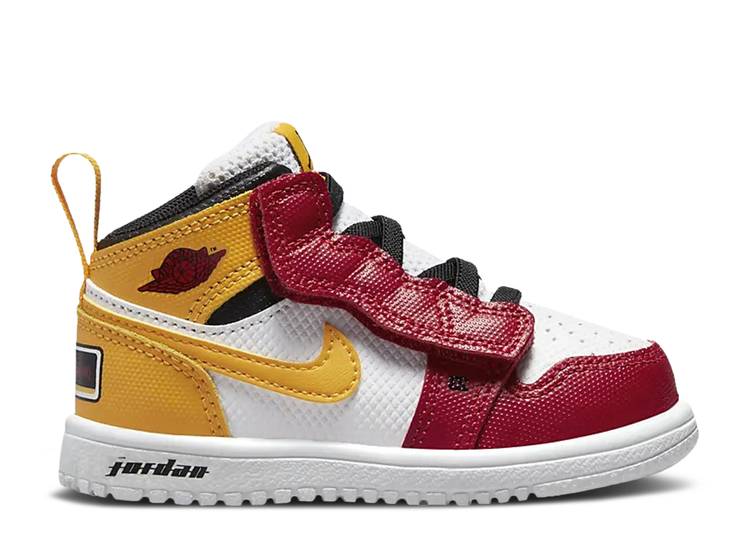 【 AIR JORDAN JORDAN 1 MID ALT SE TD MOTORSPORT / WHITE BLACK UNIVERSITY GOLD GYM 】 ナイキ ミッド 白色 ホワイト 黒色 ブラック ゴールド エアジョーダン ベビー