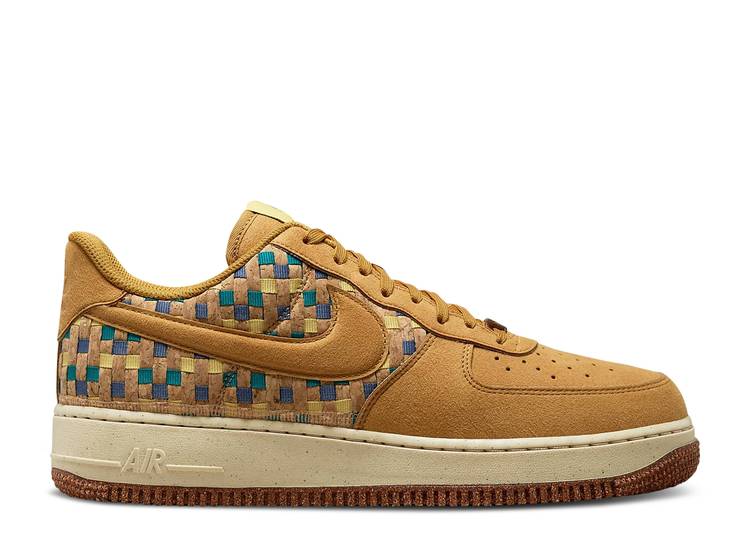 【 NIKE AIR FORCE 1 LOW N7 \u0027WOVEN\u0027 / WHEAT SATURN GOLD DARK PURPLE 】 ウィート ゴールド 紫 パープル 空軍 スニーカー メンズ ナイキ