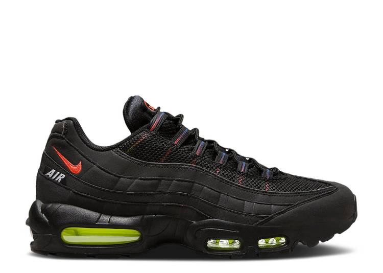 【 NIKE AIR MAX 95 'BLACK REFLECTIVE VOLT' / BLACK VOLT BLUE CRYSTAL BRIGHT 】 マックス 黒色 ブラック 青色 ブルー エアマックス スニーカー メンズ ナイキ