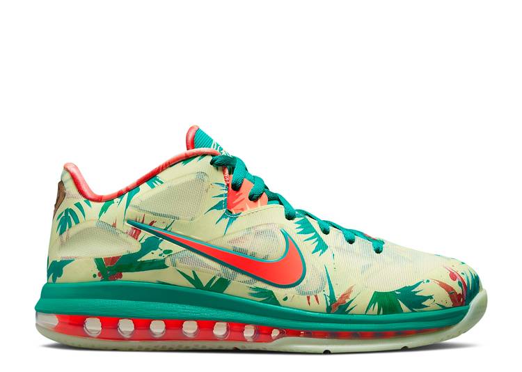 【 NIKE LEBRON 9 LOW \u0027LEBRONOLD PALMER\u0027 / WHITE LIME BRIGHT MANGO NEW 】 レブロン 白いこと 白いこと 菩提樹 スニーカー メンズ ナイキ