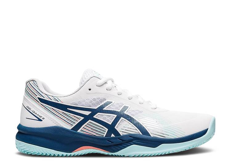 【 ASICS WMNS GEL GAME 8 'WHITE LIGHT INDIGO' / WHITE LIGHT INDIGO 】 ゲーム 白色 ホワイト 藍色 インディゴ スニーカー レディース アシックス
