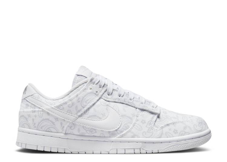 【 NIKE WMNS DUNK LOW \u0027WHITE PAISLEY\u0027 / WHITE GREY FOG WHITE 】 ダンク 白いこと 白いこと 薄墨色 薄墨色 ダンクロー スニーカー レディース ナイキ