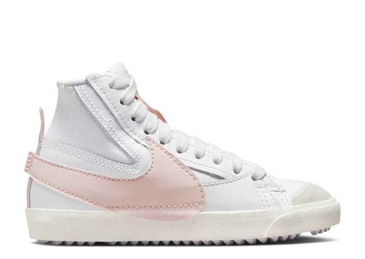 【 NIKE WMNS BLAZER MID \u002777 JUMBO \u0027WHITE ATMOSPHERE\u0027 / WHITE ATMOSPHERE PINK OXFORD 】 ブレイザー ミッド ジャンボ 白いこと 白いこと さくら色 オックスフォード スニーカー レディース ナイキ