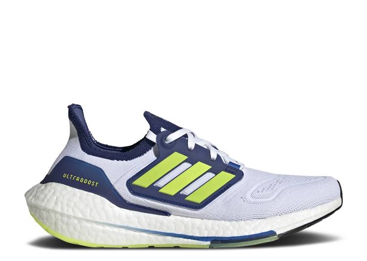 【 ADIDAS WMNS ULTRABOOST 22 'WHITE SOLAR YELLOW BLUE' / CLOUD WHITE SOLAR YELLOW VICTORY 】 アディダス 黄色 イエロー 白色 ホワイト ビクトリー スニーカー レディース｜スニケス