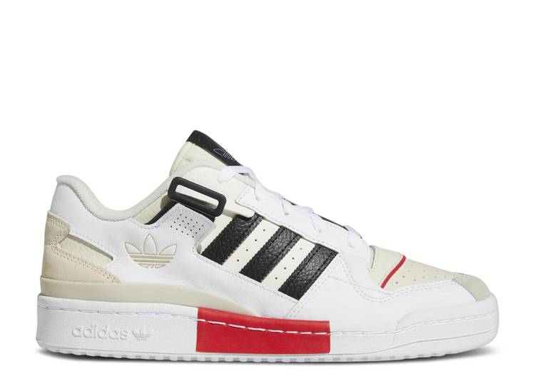 【 ADIDAS FORUM EXHIBIT LOW 'WHITE VIVID RED' / CLOUD WHITE CORE BLACK VIVID RED 】 アディダス フォーラム 白色 ホワイト コア 黒色 ブラック 赤 レッド スニーカー メンズ