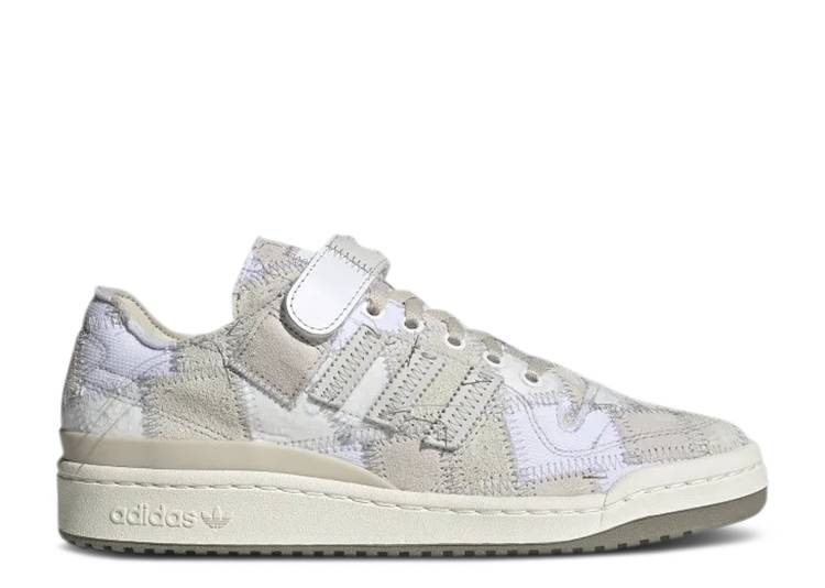 【 ADIDAS ATMOS X FORUM LOW \u0027PATCHWORK\u0027 / SUPPLIER COLOR WHITE TINT OFF 】 アディダス 討論会 白いこと 白いこと スニーカー メンズ
