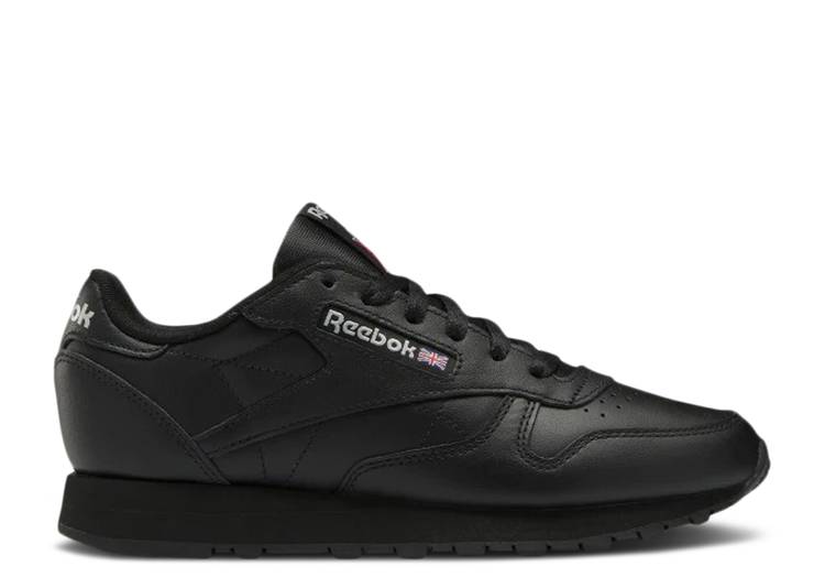【 REEBOK WMNS CLASSIC LEATHER \u0027BLACK PURE GREY\u0027 / CORE BLACK CORE BLACK PURE GREY 】 リーボック 古典派音楽 なめし革 純然たる 中核グループ 黒いこと 黒いこと 薄墨色 薄墨色 スニーカー レディース