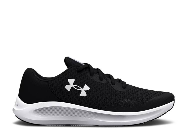 【 UNDER ARMOUR CHARGED PURSUIT 3 GS 'BLACK WHITE' / BLACK WHITE 】 黒色 ブラック 白色 ホワイト アンダーアーマー ジュニア キッズ ベビー マタニティ スニーカー