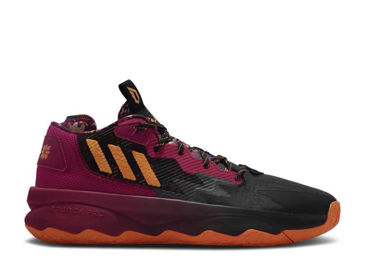 【 ADIDAS DAME 8 CHINESE NEW YEAR / CORE BLACK BRIGHT ORANGE LEGACY 】 アディダス コア 黒色 ブラック 橙 オレンジ レガシー スニーカー メンズ