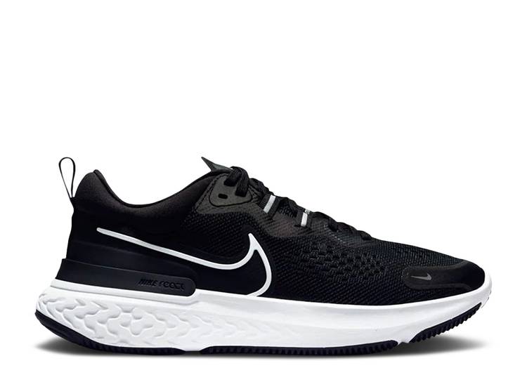 【 NIKE WMNS REACT MILER 2 'BLACK WHITE' / BLACK SMOKE GREY WHITE 】 リアクト 黒色 ブラック 灰色 グレー 白色 ホワイト スニーカー レディース ナイキ