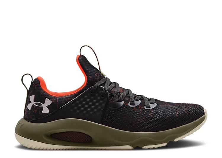 【 UNDER ARMOUR HOVR RISE 3 PRINTED 'TENT JET GREY' / TENT JET GREY 】 ライズ 灰色 グレー アンダーアーマー スニーカー メンズ