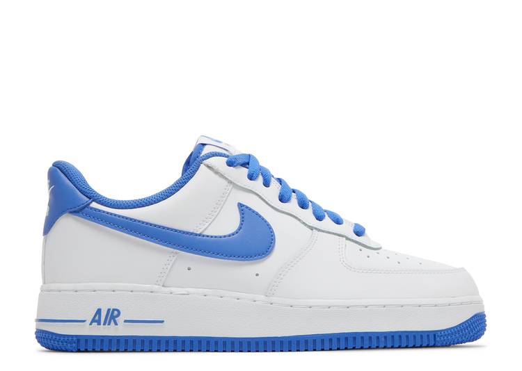 【 NIKE AIR FORCE 1 07 WHITE MEDIUM BLUE / WHITE MEDIUM BLUE 】 白色 ホワイト 青色 ブルー エアフォース スニーカー メンズ ナイキ
