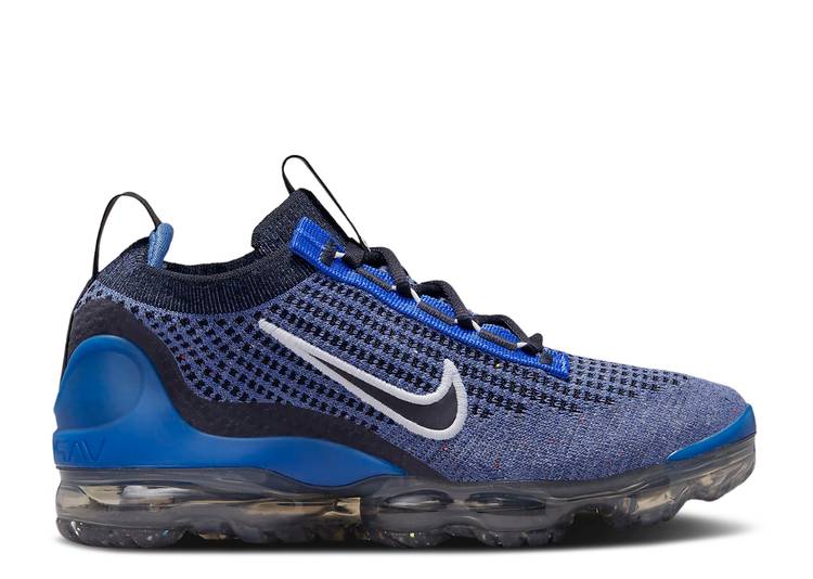 【 NIKE AIR VAPORMAX 2021 FLYKNIT GS 'GAME ROYAL' / GAME ROYAL WHITE ANTHRACITE 】 フライニット ゲーム 白色 ホワイト エアヴェイパーマックス 'ゲームロイヤル 青 ブルー' ゲームロイヤル ブルー ジュニア キ|スニケス