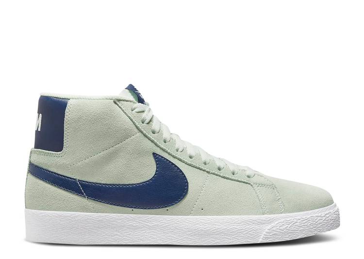 【 NIKE ZOOM BLAZER MID SB 'BARELY GREEN NAVY' / BARELY GREEN BARELY GREEN WHITE 】 ズーム ブレイザー ミッド エスビー 緑 グリーン 白色 ホワイト スニーカー メンズ ナイキ|スニケス
