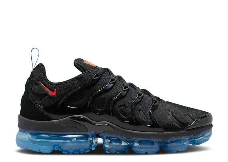 【 NIKE AIR VAPORMAX PLUS 'BLACK ICY BLUE' / BLACK UNIVERSITY RED ICY BLUE 】 黒色 ブラック 赤 レッド 青色 ブルー エアヴェイパーマックス スニーカー メンズ ナイキ