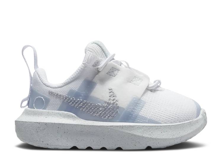 【 NIKE CRATER IMPACT TD \u0027WHITE AURA\u0027 / WHITE AURA SUMMIT WHITE METALLIC 】 差しひびき 白いこと 白いこと 佇まい もの言う花 ナイキ