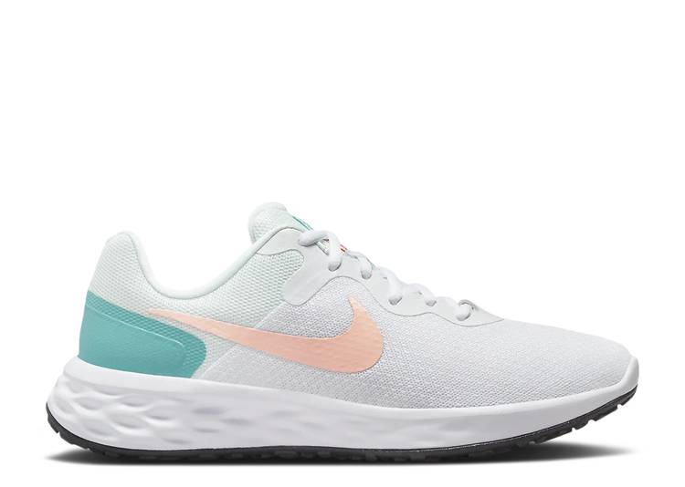 【 NIKE WMNS REVOLUTION 6 'WHITE WASHED TEAL' / WHITE BARELY GREEN WASHED TEAL 】 レボリューション 白色 ホワイト 緑 グリーン スニーカー レディース ナイキ|スニケス