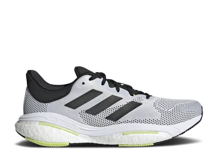 【 ADIDAS SOLARGLIDE 5 \u0027WHITE PULSE LIME\u0027 / CLOUD WHITE CORE BLACK PULSE 】 アディダス 白いこと 白いこと 中核グループ 黒いこと 黒いこと スニーカー メンズ 靴-スニーカー-メンズ靴