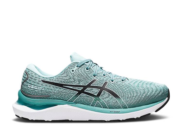 【 ASICS WMNS GEL CUMULUS 24 'OASIS GREEN' / OASIS GREEN BLACK 】 緑 グリーン 黒色 ブラック スニーカー レディース アシックス