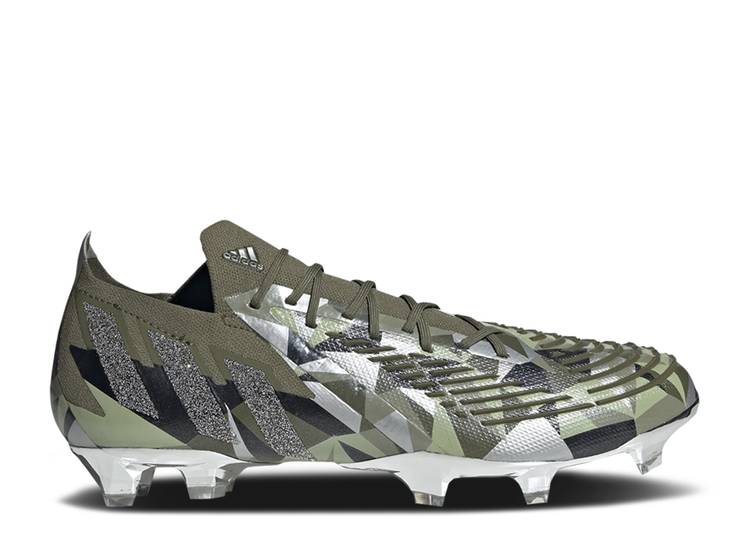 【 ADIDAS SWAROVSKI X PREDATOR EDGE.1 FG 'FOCUS OLIVE CRYSTAL' / FOCUS OLIVE SILVER METALLIC 】 アディダス プレデター オリーブ 銀色 シルバー スニーカー メンズ