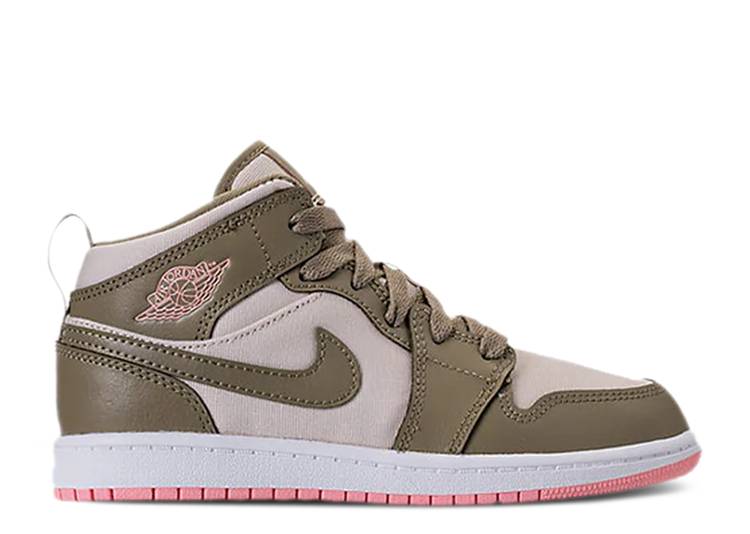 【 AIR JORDAN JORDAN 1 MID GP 'TROOPER BLEACHED CORAL' / TROOPER BLEACHED CORAL LIGHT 】 ナイキ ミッド エアジョーダン ジュニア キッズ ベビー マタニティ スニーカー|スニケス