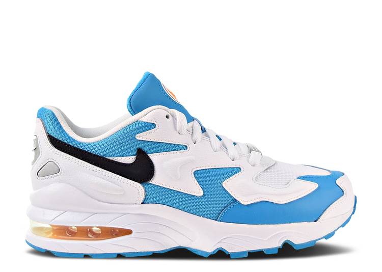 【 NIKE AIR MAX 2 LIGHT GS 'WHITE BLUE LAGOON' / WHITE BLACK BLUE LAGOON LASER 】 マックス 青色 ブルー 白色 ホワイト 黒色 ブラック レーザー エアマックス ジュニア キッズ ベビー マタニティ スニーカー ナ画像