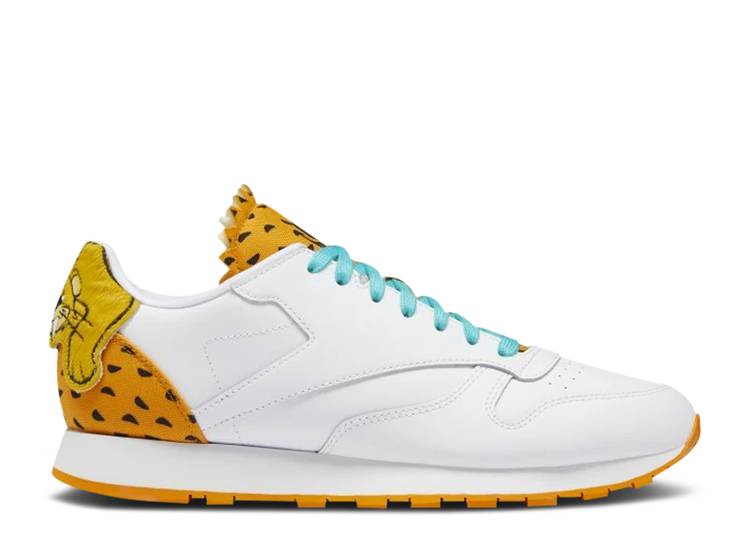 【 REEBOK FLINTSTONES MEET JETSONS X CLASSIC LEATHER \u0027BABY PUSS\u0027 / FOOTWEAR WHITE GOLDEN HORIZON 】 リーボック 古典派音楽 なめし革 白いこと 白いこと スニーカー メンズ