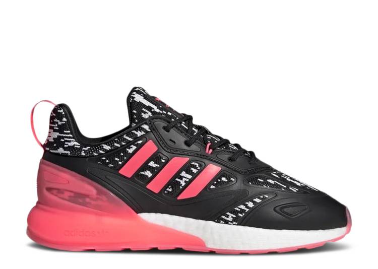 【 ADIDAS ZX 2K BOOST 2.0 'DIGI - BLACK PINK' / CLOUD WHITE CORE BLACK SOLAR 】 アディダス ブースト 黒色 ブラック 白色 ホワイト コア スニーカー メンズ