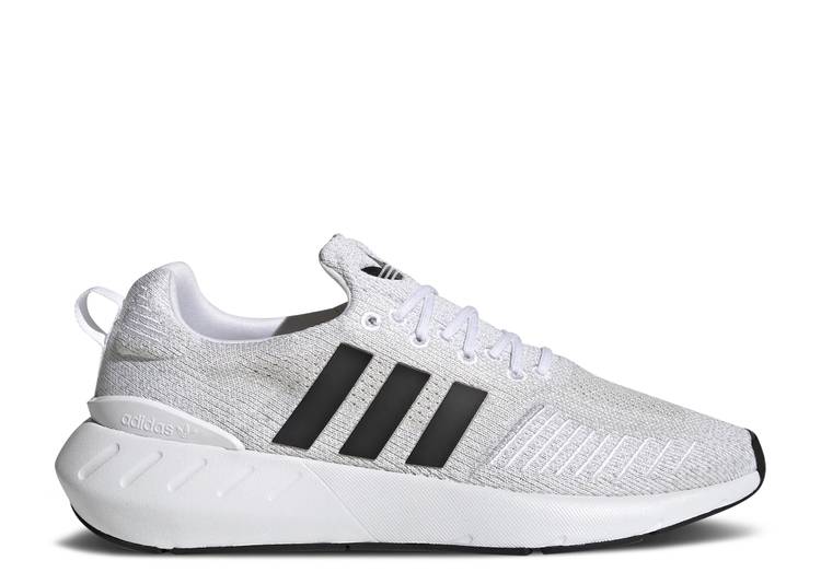 【 ADIDAS SWIFT RUN 22 \u0027WHITE GREY\u0027 / CLOUD WHITE CORE BLACK GREY ONE 】 アディダス 幽客 白いこと 白いこと 中核グループ 黒いこと 黒いこと 薄墨色 薄墨色 スニーカー メンズ