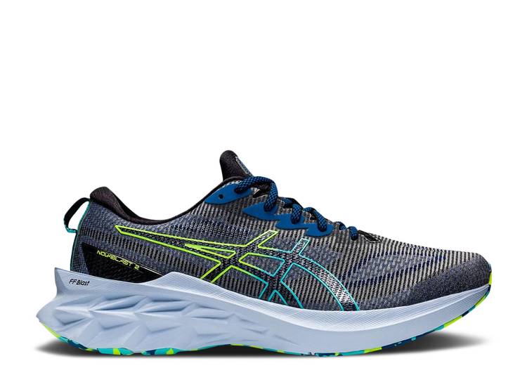 【 ASICS NOVABLAST 2 LE \u0027BLACK HAZARD GREEN\u0027 / BLACK HAZARD GREEN 】 黒いこと 黒いこと 緑 緑であること スニーカー メンズ アシックス メンズ靴-スニーカー