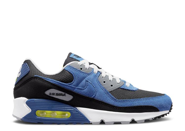 【 NIKE AIR MAX 90 'ATLANTIC VOLT' / BLACK ATLANTIC BLUE VOLTAGE 】 マックス 黒色 ブラック 青色 ブルー エアマックス スニーカー メンズ ナイキ