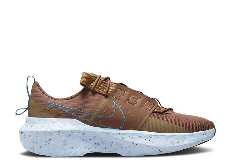 【 NIKE CRATER IMPACT SE \u0027MINERAL CLAY LASER BLUE\u0027 / MINERAL CLAY ELEMENTAL GOLD 】 差しひびき レーザ ゴールド スニーカー メンズ ナイキ