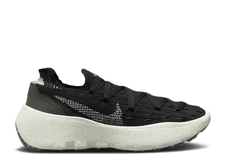 【 NIKE SPACE HIPPIE 04 \u0027OREO\u0027 / BLACK BLACK DARK SMOKE GREY 】 黒いこと 黒いこと 薄墨色 薄墨色 スニーカー メンズ ナイキ