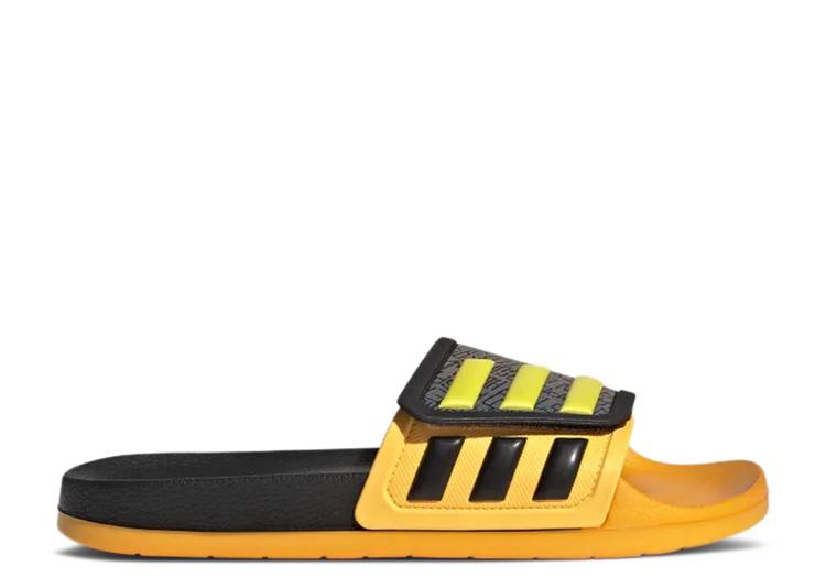 【 ADIDAS ADILETTE TND 'BLACK BRIGHT YELLOW' / CORE BLACK BRIGHT YELLOW SOLAR 】 アディダス アディレッタ コア 黒色 ブラック 黄色 イエロー スニーカー メンズ
