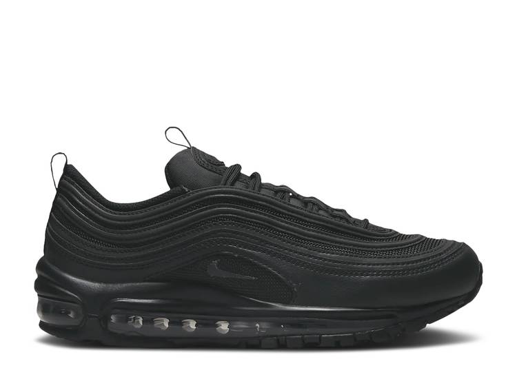 【 NIKE WMNS AIR MAX 97 \u0027TRIPLE BLACK\u0027 / BLACK BLACK DARK SMOKE GREY 】 マックス 黒いこと 黒いこと 薄墨色 薄墨色 大気圏マックス スニーカー レディース ナイキ