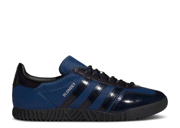 【 ADIDAS BLONDEY MCCOY X GAZELLE INDOOR MINERAL BLUE BLACK / MINERAL BLUE CORE BLACK SILVER 】 アディダス ガゼル 青色 ブルー コア 黒色 ブラック 銀色 シルバー スニーカー メンズ