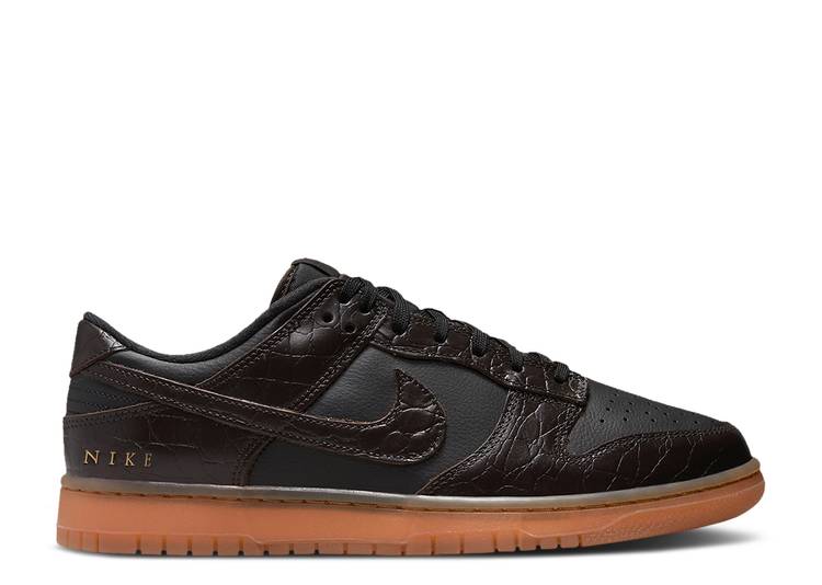 【 NIKE DUNK LOW SE \u0027CHOCOLATE CROC\u0027 / BLACK VELVET BROWN BROWN BASALT 】 ダンク 黒いこと 黒いこと 赤銅色 赤銅色 ダンクロー スニーカー メンズ ナイキ