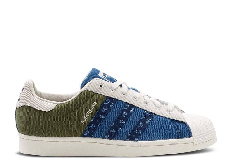 【 ADIDAS SUPERSTAR 'PAISLEY STRIPES' / CLEAR BROWN COLLEGE NAVY VIVID 】 アディダス スーパースター 茶色 ブラウン カレッジ 紺色 ネイビー スニーカー メンズ|スニケス