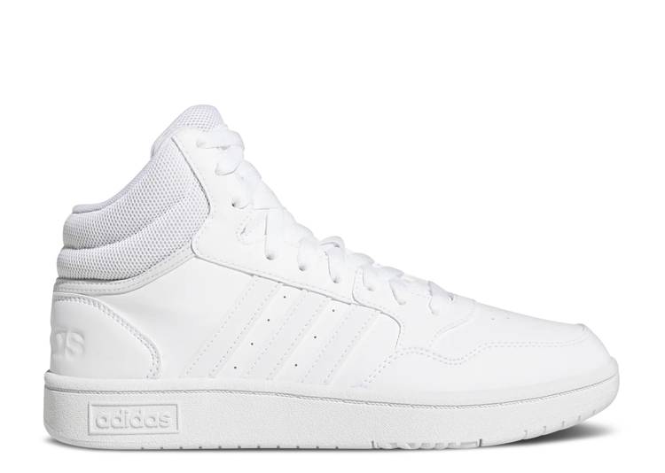 【 ADIDAS WMNS HOOPS 3.0 MID \u0027WHITE DASH GREY\u0027 / CLOUD WHITE CLOUD WHITE DASH 】 アディダス ミッド 白いこと 白いこと スニーカー レディース