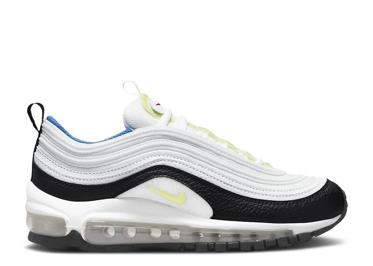 【 NIKE AIR MAX 97 GS 'VELCRO PATCH' / WHITE SUMMIT WHITE BLACK LIGHT 】 マックス 白色 ホワイト 黒色 ブラック エアマックス ジュニア キッズ ベビー マタニティ スニーカー ナイキ｜スニケス