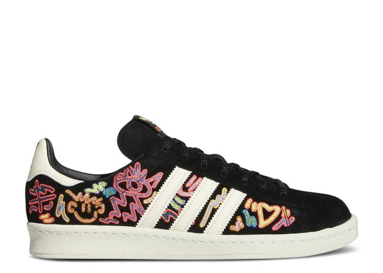 【 ADIDAS KRIS ANDREW SMALL X CAMPUS 80S PRIDE / OFF WHITE CORE BLACK OFF WHITE 】 アディダス キャンパス 白色 ホワイト コア 黒色 ブラック スニーカー メンズ