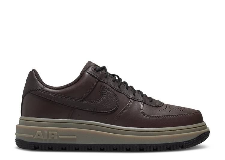 【 NIKE AIR FORCE 1 LUXE \u0027BROWN BASALT\u0027 / BROWN BASALT BLACK GUM DARK 】 赤銅色 赤銅色 黒いこと 黒いこと 空軍 スニーカー メンズ ナイキ