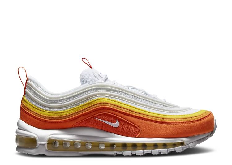 【 NIKE AIR MAX 97 \u0027ATHLETIC CLUB\u0027 / RUSH ORANGE VIVID SULFUR LIGHT 】 マックス 混雑時 橙 オレンジ色 大気圏マックス スニーカー メンズ ナイキ
